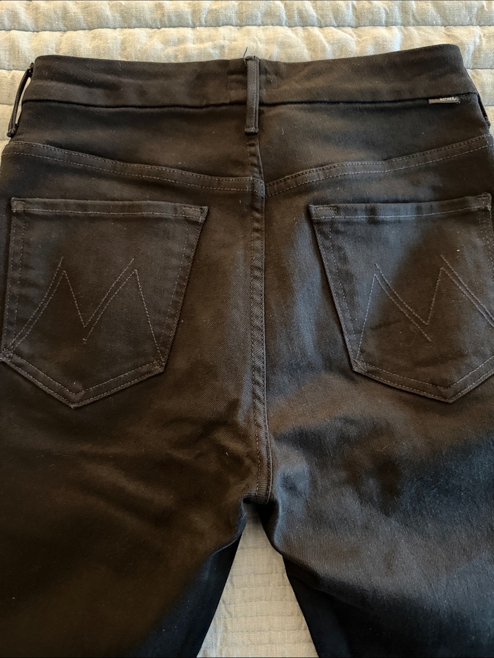 MOTHER High Waisted Looker Skimp Black Jeans Size 29